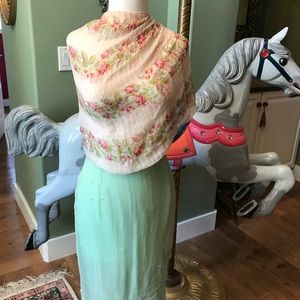 Nataya green sheer skirt